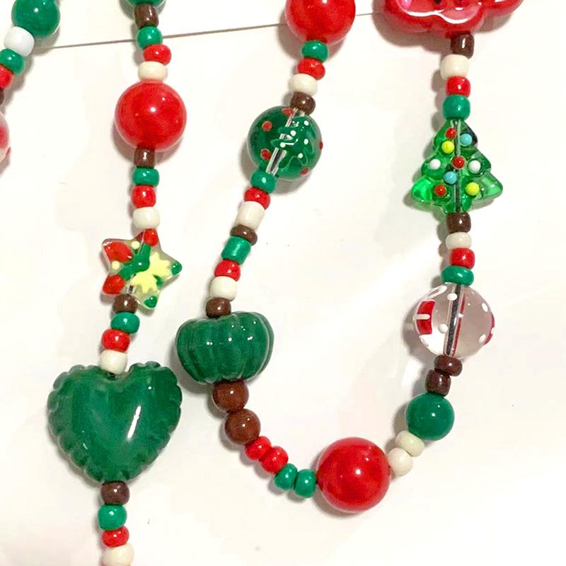 1PC Accessori Perline Portachiavi Carino Uomo Ragazza Natale Catena Per Telefono Gioiello Ciondolo Anti-Smarrimento Acrilico Regalo