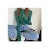 Women's 2026 Autumn Slim Fit Black Knit Long-Sleeve Half-High Neck Sweater