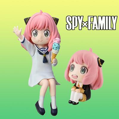 Spy X Family Anime Peripheral Statue Anya Cosplay Figure Ended Interchangea Model Desktop Decoration Gifts