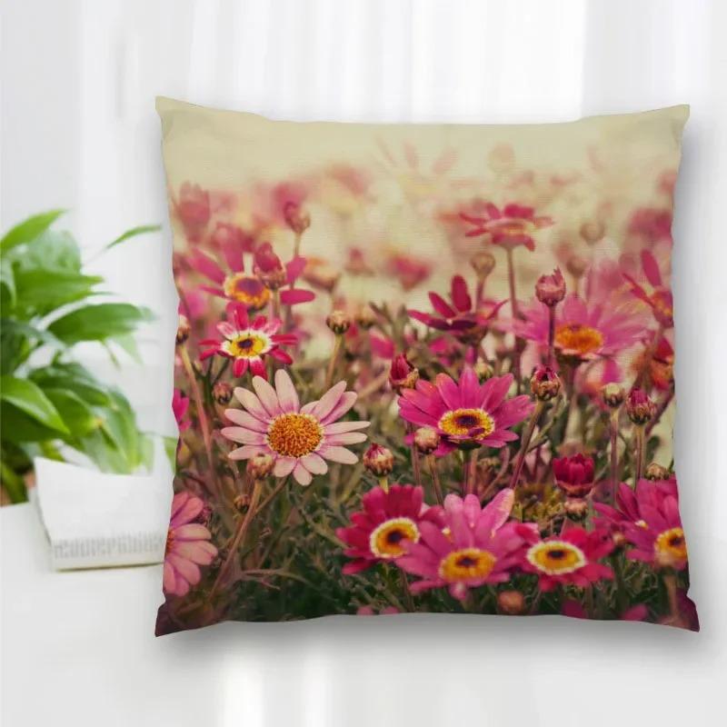 Hot Sale Best Gift Floral Daisy Square Decorative Pillowcase