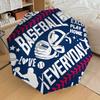 1pc Baseball Everyday Love Play Ball Home Run Umbrella with Plastic Handle,Suitable for All Seasons Home Travel Outdoor UmbrellaDD074