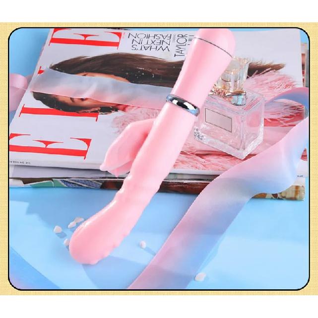 Vibrateur Dildo Point G Lapin Stimulateur Clitoris Pénis Anal Double Pénétration Lècheur Langue Double Tige Jouet Sexuel Pour Femmes Adultes
