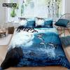 Luxury 3D Penguin Bedding Set Kids Duvet Cover Pillowcase Queen King Size EU US AU UK Home Living