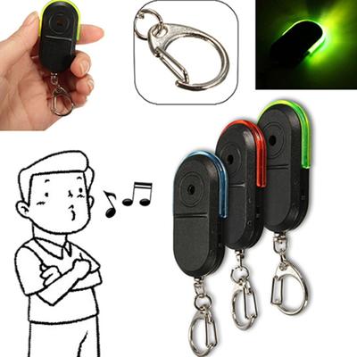Wireless Anti-Lost Alarm Key Finder Locator Whistle Sound LED Light Keychain