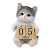 Ubia Tabby and White Cat X X 11 Doll Animal Garden Cute Calendar, 8.5 7.5 Cm, Figurine, Ornament, Decor, Realistic, Cat, H23082-16