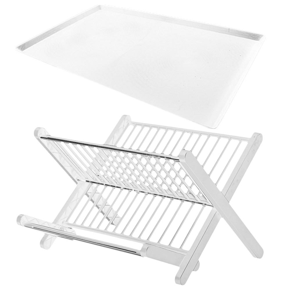 1Set Multi Functional Folding Dish Rack Elegant Simple Design Heavy Duty Kitchen Dish Drainer for Tableware Bowl Drain Rack
