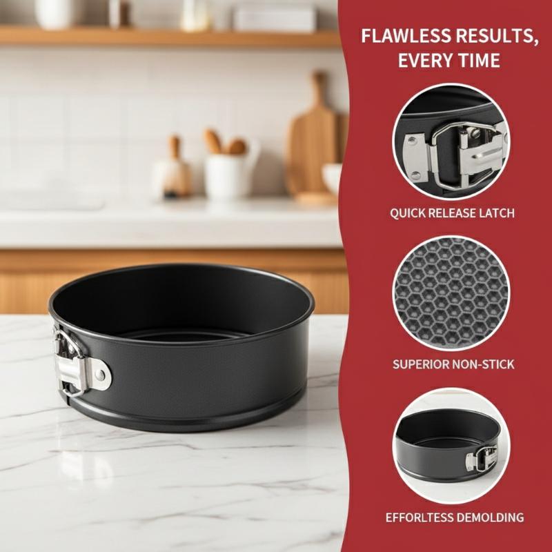 Springform Baking Pan Non Stick 10 Inch With Easy Release Removable Bottom For Cheesecake Dessert Making