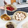 Bamboo Woven Kitchen Basket Set: Winnowing Basket, Fruit Basket, Snack Plate, Steamed Bun Mold, Sieve, Vegetable Washing Basket.