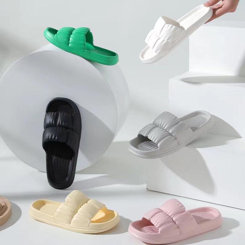 Summer Solid Color Indoor Hotel Slippers for Couples