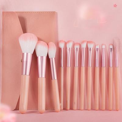 Holiday Series Make-up Pinsel 12 Weiche Concealer-, High-Gloss-Korrektur-, Rouge-Puder-, Lidschattenpinsel und Komplettset Himbeerpinsel.
