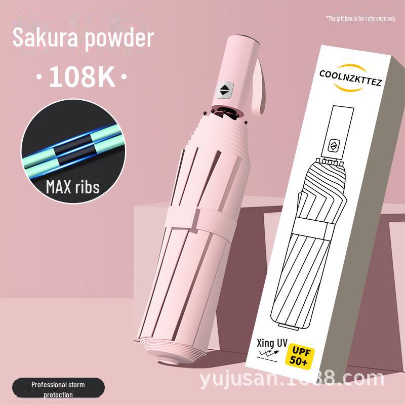 Umbrelă automată bărbătească 72-Bone: Fibre din lemn masiv, protecție UV, logo personalizat