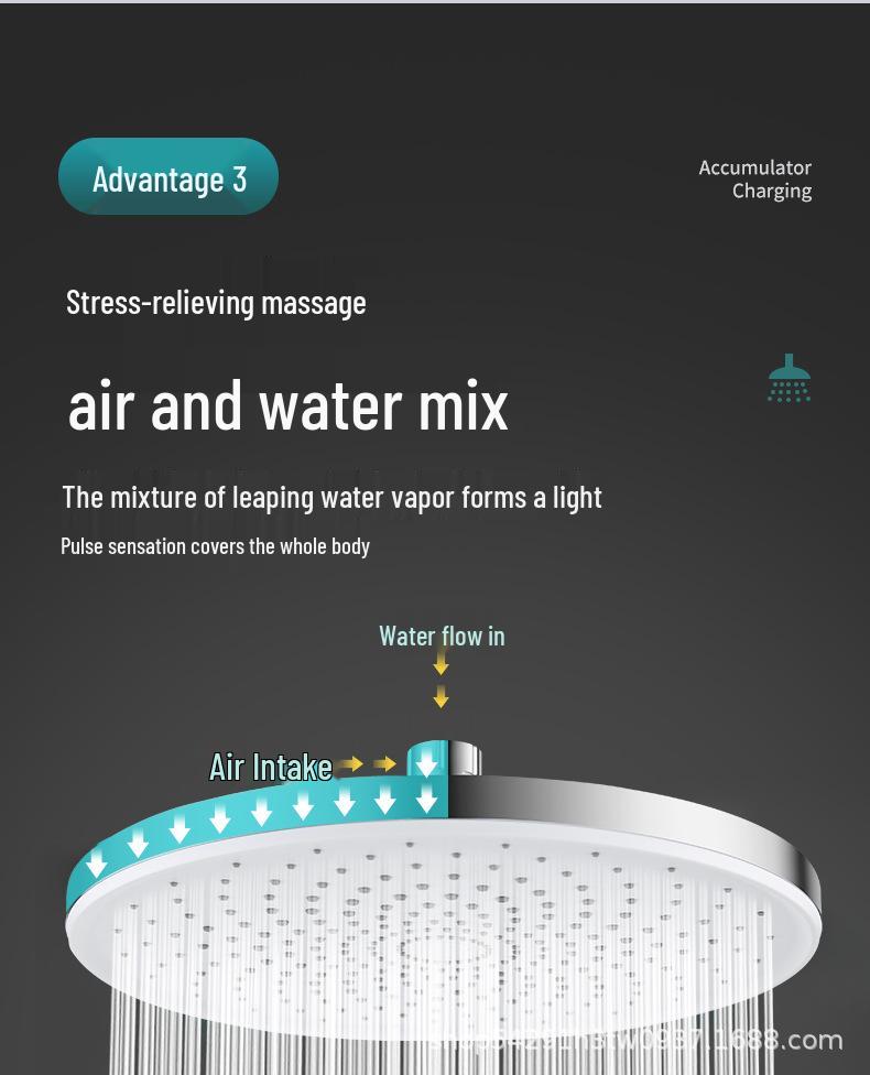 Pressurized Shower Head Booster Set for Hotel & Home Bathing