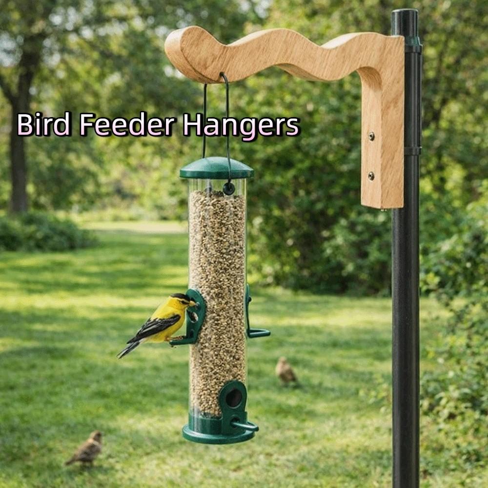 2PCS Sturdy Wooden Plant Hanger Wall Mounted Flower Basket Hanging Hook Patio Decoration