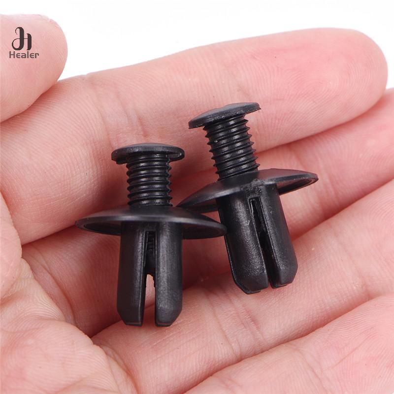 50pcs 6/8mm Auto Fasteners Rivets Clips Car Bumper Door Panel Fender Liner Clips Retainer Plastic Auto Fasteners Rivets Screw