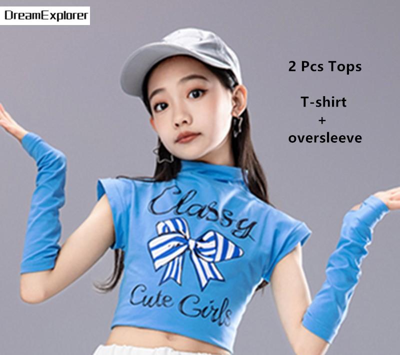 Hip Hop Mädchen Süßigkeiten Crop Top Street Dance Stufenröcke Kinder Süßes Streetwear Kind Jazz Cheerleader Kostüme Kleidung Sets