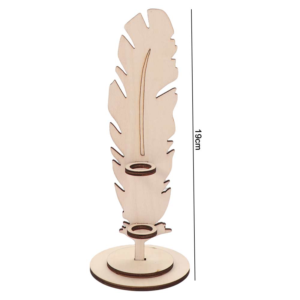 Creative Retro Wooden Quill Pen Holder Handmade Unique Gifts Desktop Storage Rack Funny Pencils Holder Office