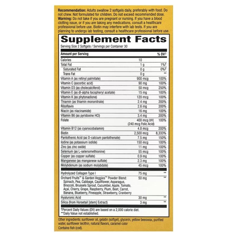 Nature's Way Alive Hair, Skin & Nails Strawberry Flavored Gummies, (1 Unit - 60 Count)