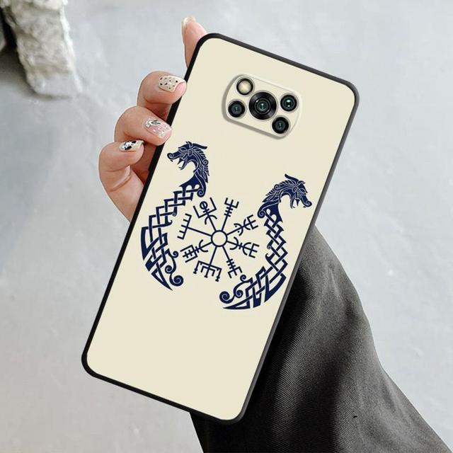 Telefoniümbris Xiaomi Poco X3 Nfc X4pro M3 C40 jaoks Mi 12 11 10 10t 8 Note10 Lite 11ultra 11t Pro F1 Viking Vegvisir logopuu jaoks