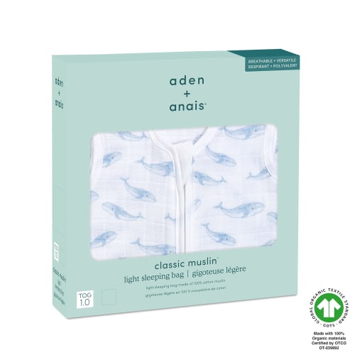 aden + anais baby sleeping bag baby sleeping bag 100% organic cotton muslin wearable swaddle blanket for girls boys breathable lightweight tog rating