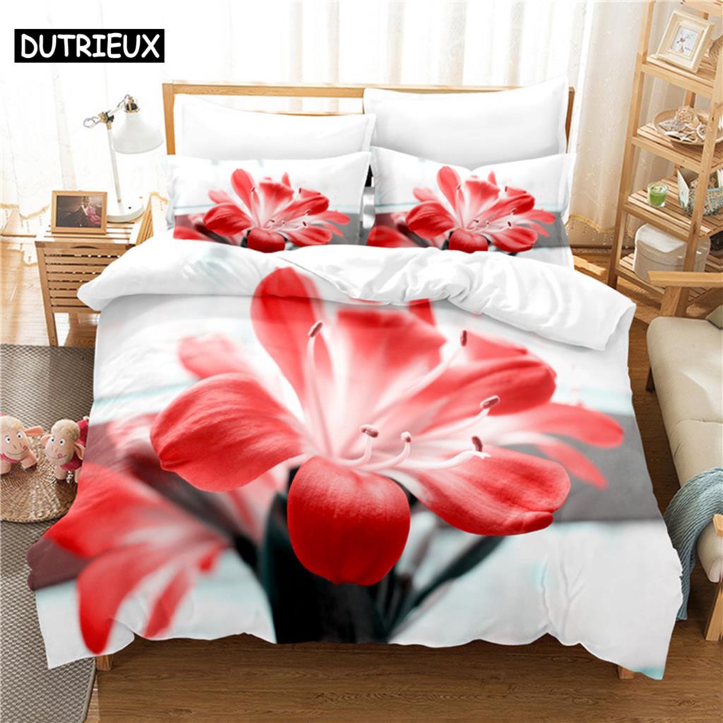 Elegant Flowers Bedding Set Duvet Cover Set 3d Bedding Digital Printing Bed Linen Queen Size Bedding Set Fashion Design