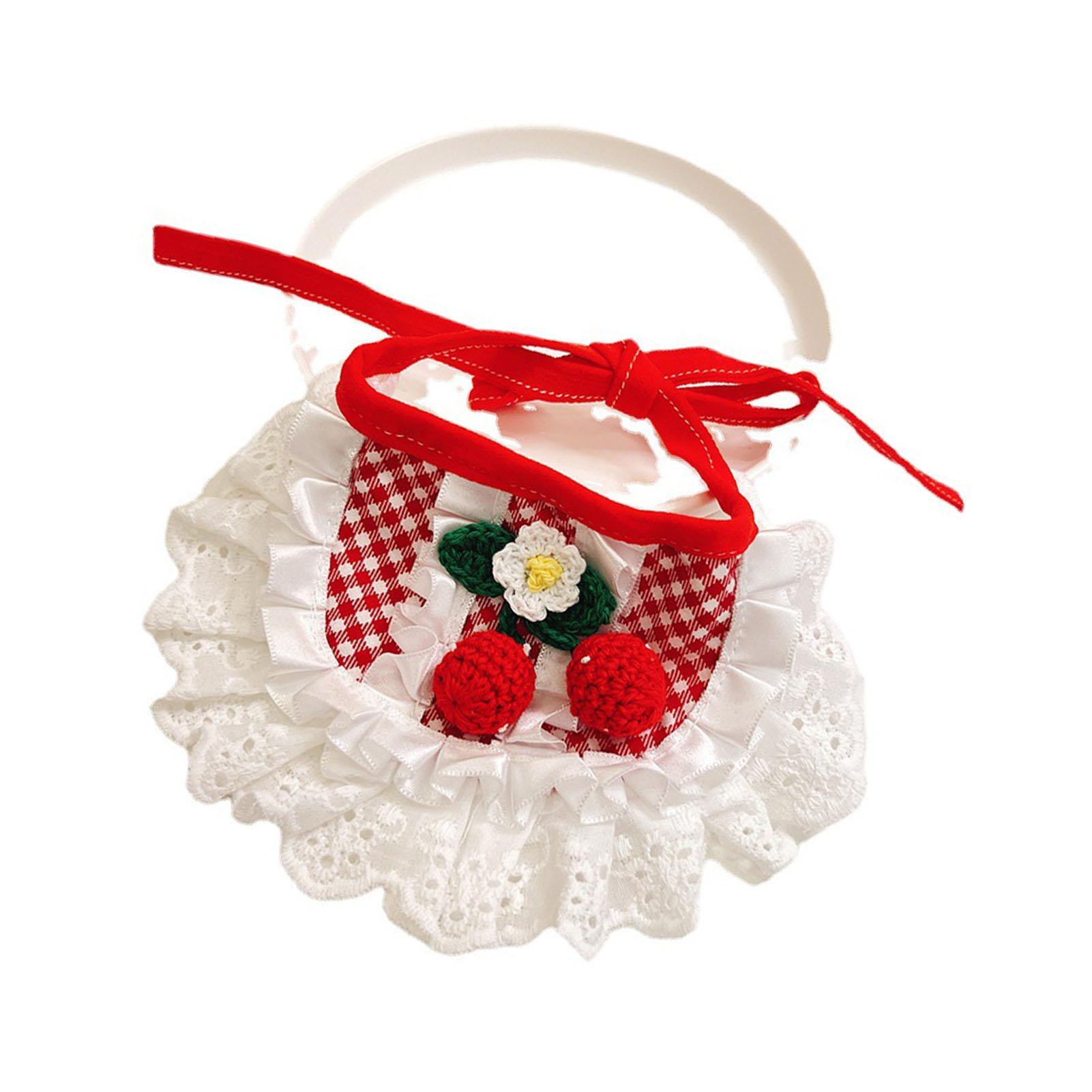 

Cat Cute Bib Scarf Lace Pet Cat Bandanas Bib Scarf Kittens Pets Princess Costume Accessories Decoration S (Suggested Within 13.2lb)