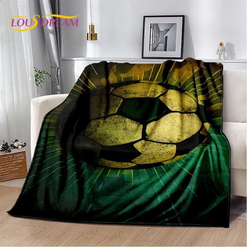 29 Stil Futbol Sahası Futbol Spor Karikatür Yumuşak Battaniye, Ev Yatak Odası Yatak Kanepe Seyahat Örtüsü Çocuk Hediyesi için Yumuşak Atma Battaniye