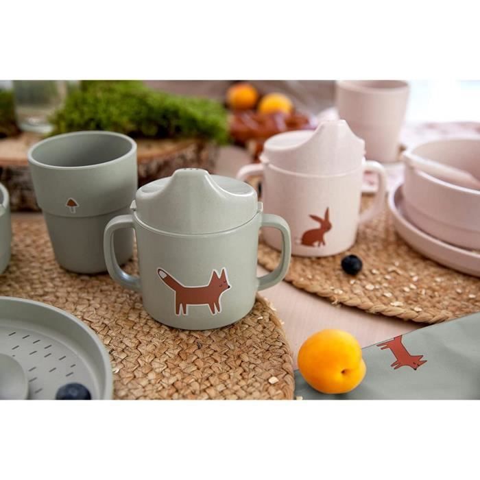 Tasse d'apprentissage - LASSIG - Little Forest Lapin - Rose - Plastique - Compatible lave-vaisselle