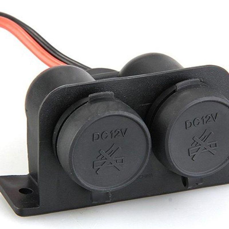 Car Cigarette Lighter Socket, Cigarette Lighter Female Socket, Power Socket, Dual-Hole Molded Car Modification, In-Car Air Pump