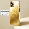 Luxury High Kilogram  Pattern Electroplated Glass Phone Case for  iPhone 17 16 Pro Max/11/12/13/14/15/16/17 Air/17 Pro Max