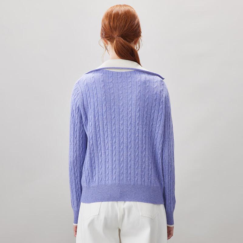 Comonboca Women's 100% Cashmere Zipper Cardigan