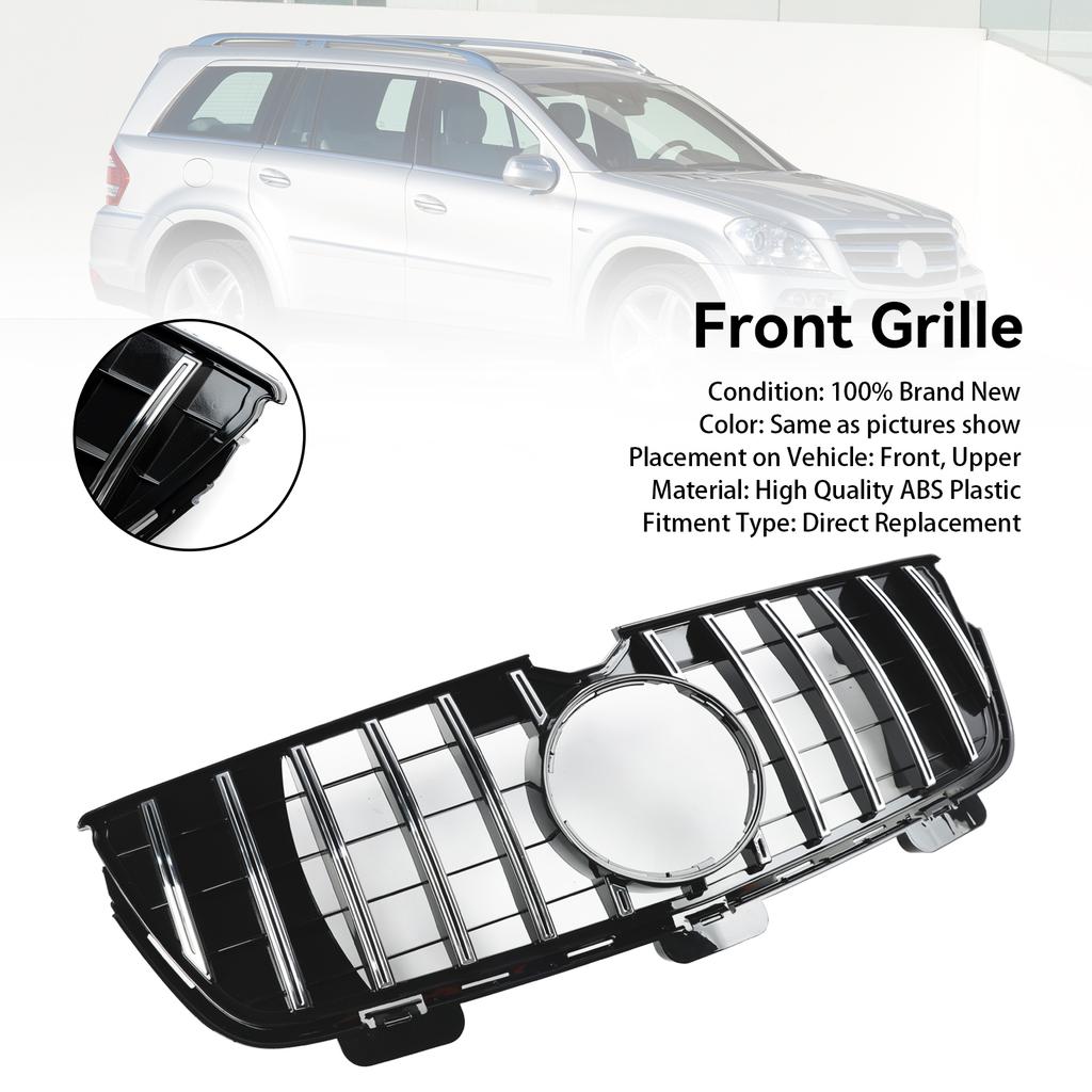 Front Bumper Grill Grille Fit Mercedes-Benz GL X164 GL450 GL500 2010-12 Chrome