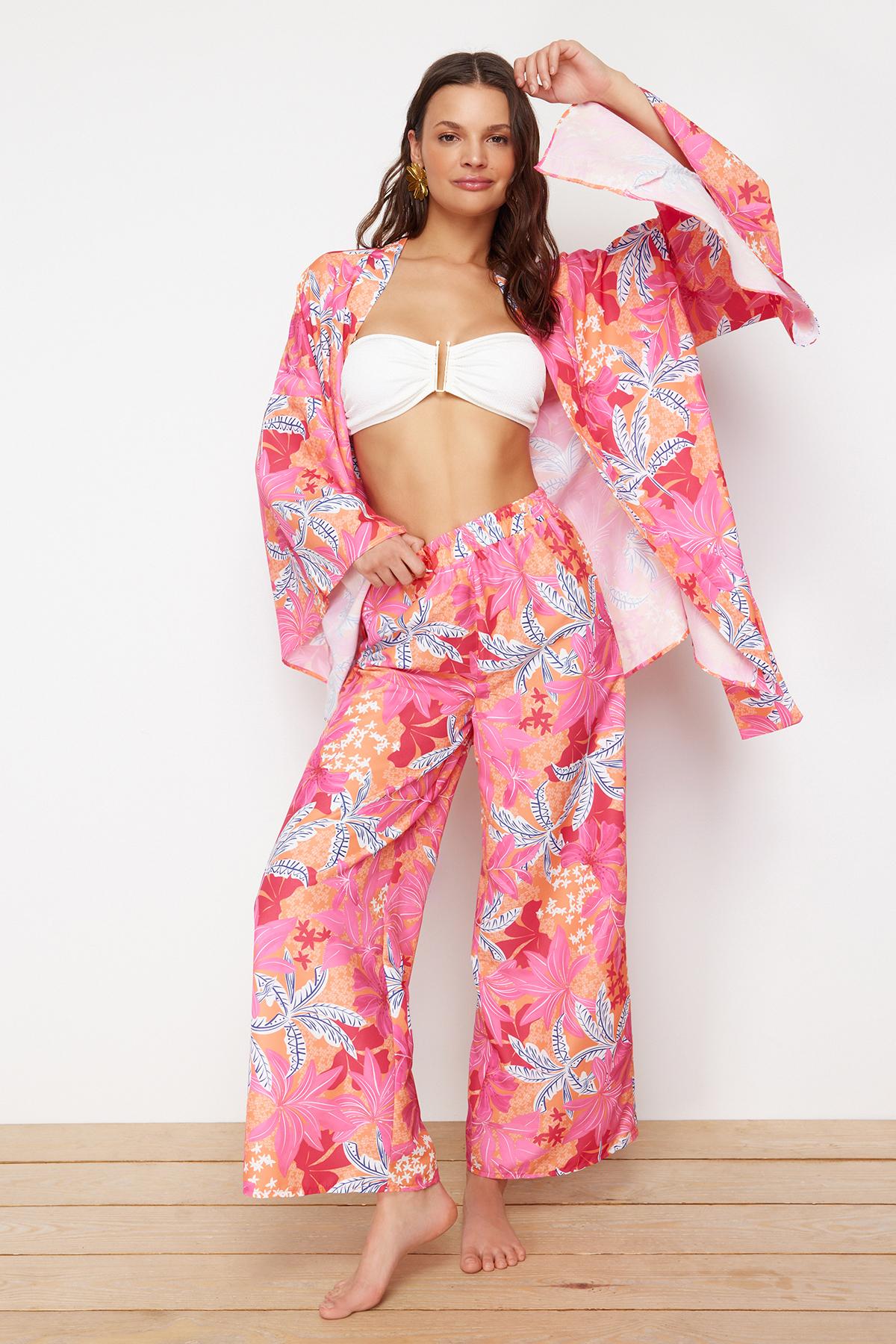 

Women s Fashion New Trousers Floral Pattern Woven Trousers XS