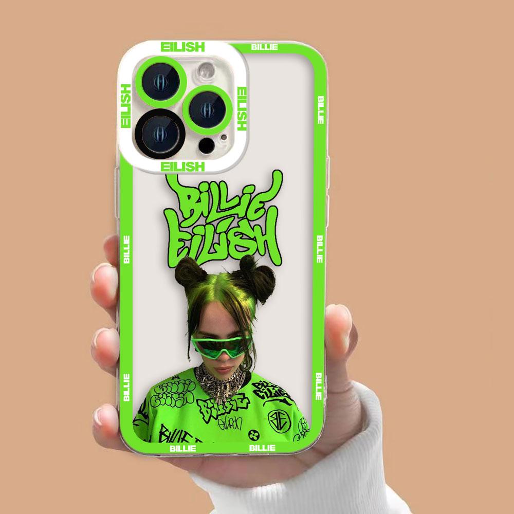 Singer B-Billies E-Eilishs Clear Phone Case For Redmi K40 K60 15C 14C 13C 13 12 12C 10 10C 10A 9 9C 9A 8 7 A1 A2 A3 A5 Pro Cover