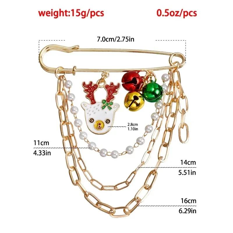 Fashion Lovely Enamel Christmas Santa Claus Snowman Pendants Brooch Badge Xmas Laple Pin New Year Party Jewelry Gifts