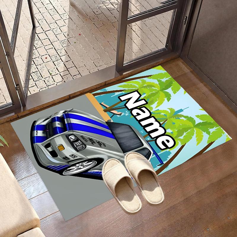 Custom Name Personalized Fast & Furious Print Carpet, Versatile Home Decor Rug, for Playroom, Apartment, Balcony, Entryway, Hallway Gift