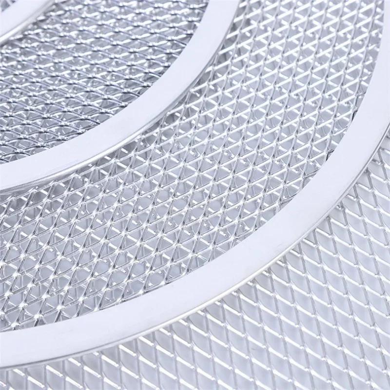 JUSTINLAU 6-14 Zoll Pizza Backform Netz Rund Aluminium Pizza Sieb Backform Antihaftform Ofen Hohl Kuchen Netz Backwerkzeug