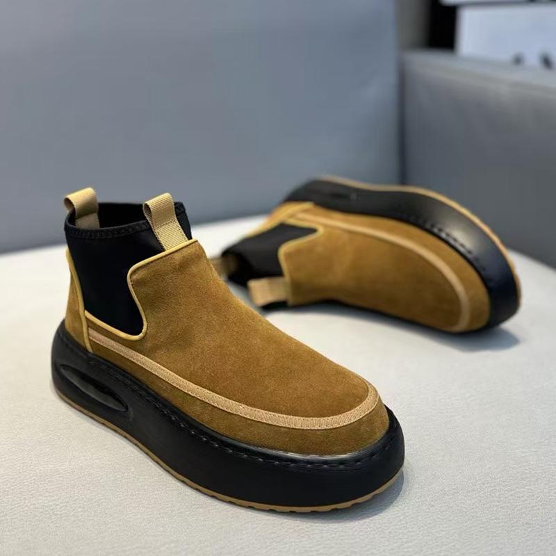Winter new Japanese retro matte leather thick-soled high-end comfortable break shoes cr