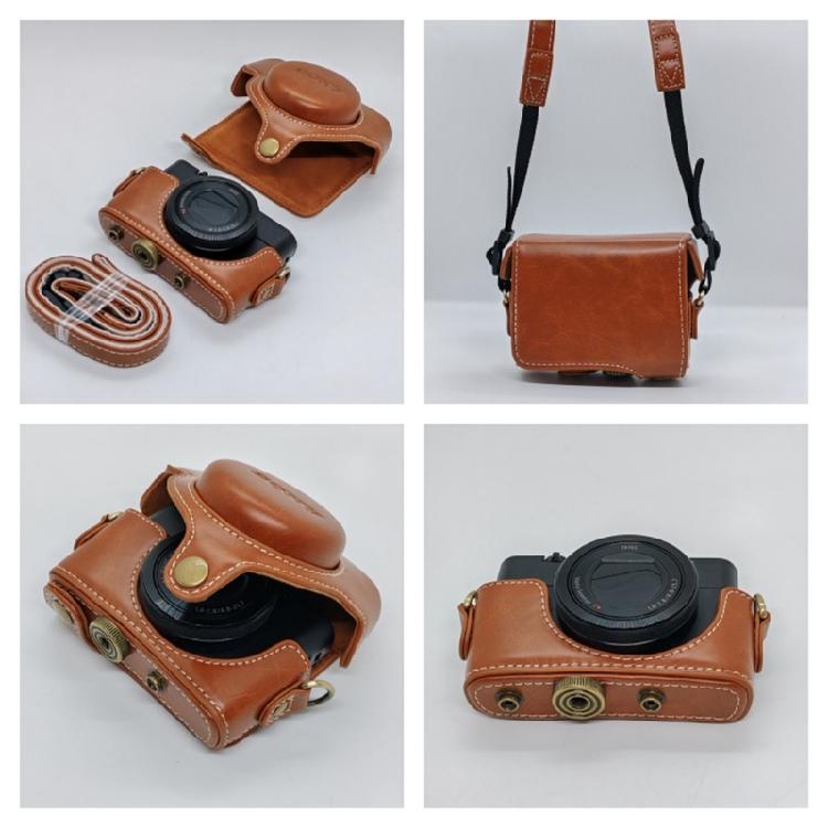 Borsa Retro Resistente all'Acqua in Pelle PU per Fotocamera RX100 con Esterno Antigraffio e Interno Morbido