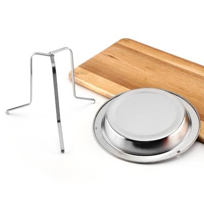 1pcs Stainless Steel Silver Chicken Grill Outdoor Grill Chicken Rack Portable Grill Multi-functional Non-stick Grill Pan kItchen Utensils