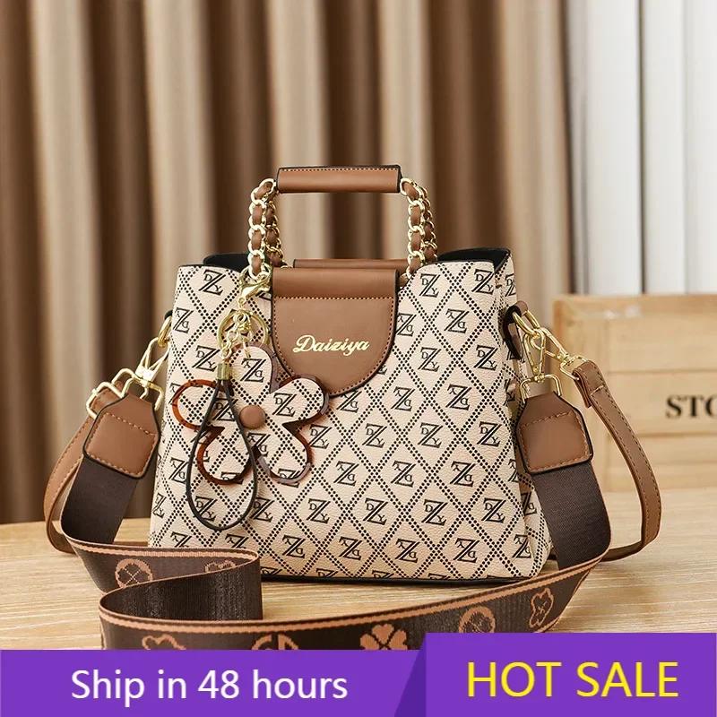 Fashionable Printed Women Handbag Classic Retro Crossbody Bag Large Capacity Casual Shoulder Bag Luxury Brand Designer Tote Bag