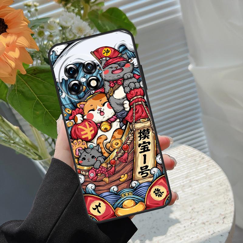 blessing lucky cat Case For OnePlus 8 9 10 Pro 15 13 12 11 13T 13R 12R 10T 8T Nord 5 CE 2 3 4 Lite N20 N30 Cover