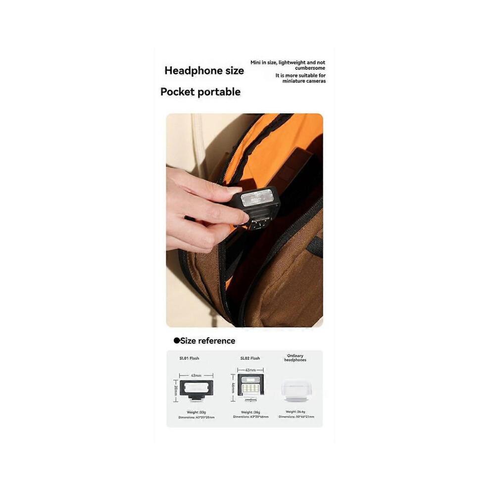 SL01 Kamera-Blitzlicht 4-stufige Einstellung SpeedLite GN8 6500K