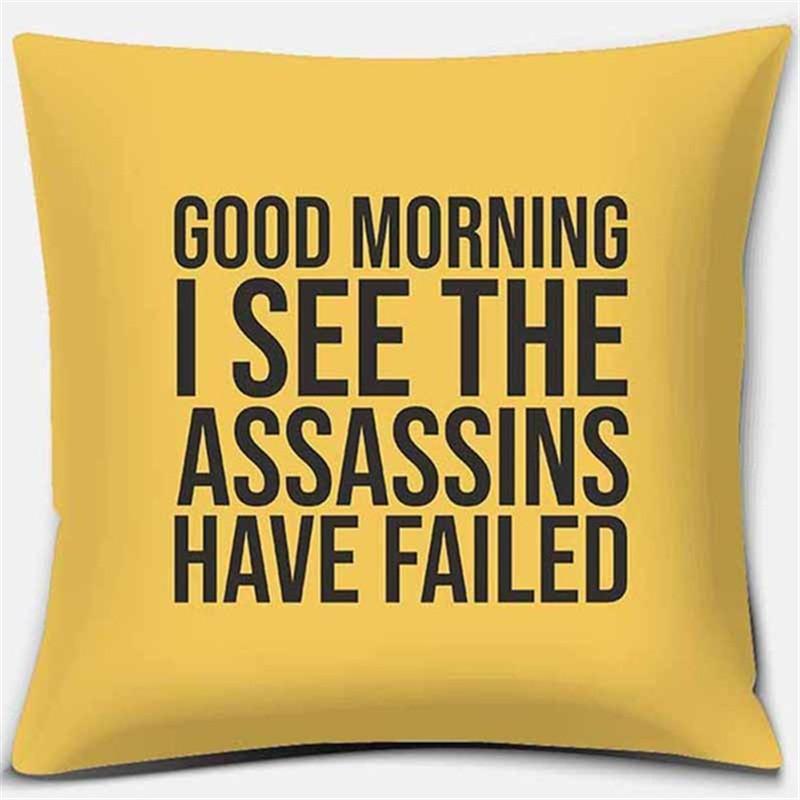 Bright Yellow Simple Geometric Series Pillow Gift Home Office Decoration  Bedroom Sofa Car Cushion Cover