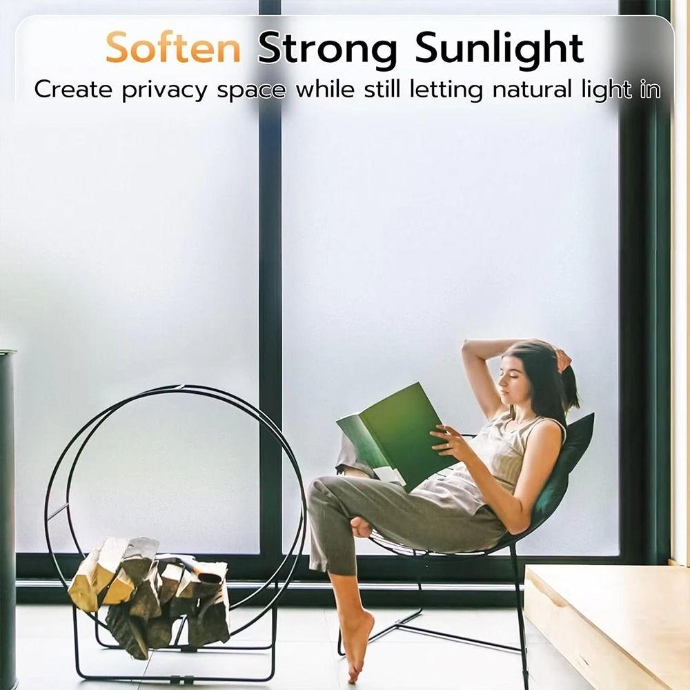 Removable Window Privacy Film Static Cling Window Stickers Frosted Glass Stickers  Glass Windows