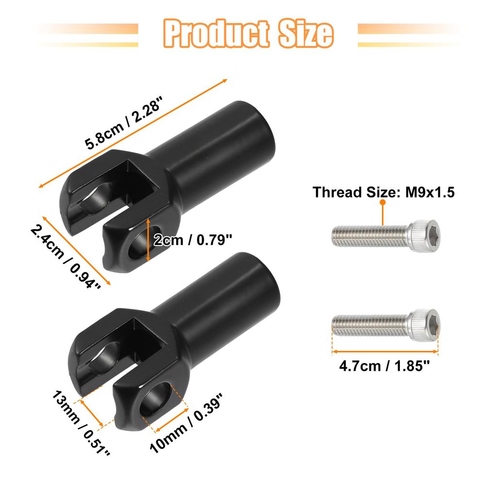 X AUTOHAUX Passenger Foot Peg Support Mount Clevis Kit for Left and Right Harley