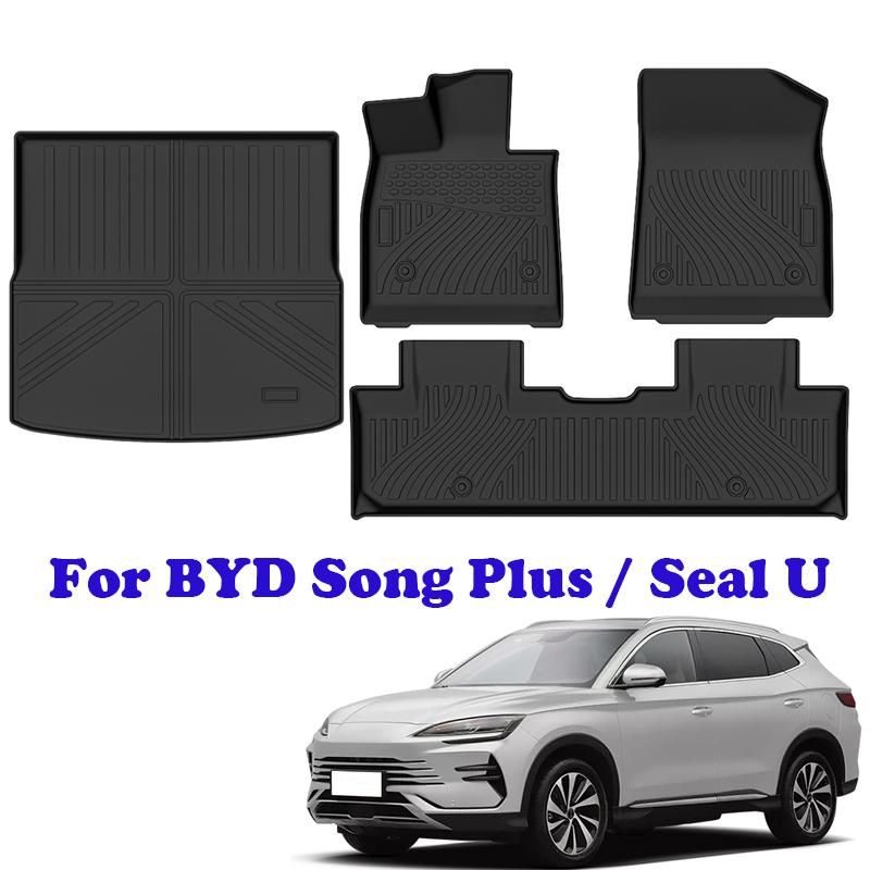 

Автомобильные коврики для BYD Song Plus DM-i EV 2024 Seal U Sealion 6 Коврик для багажника Подушка для спинки Нескользящая подкладка для ног Подкладки для багажника