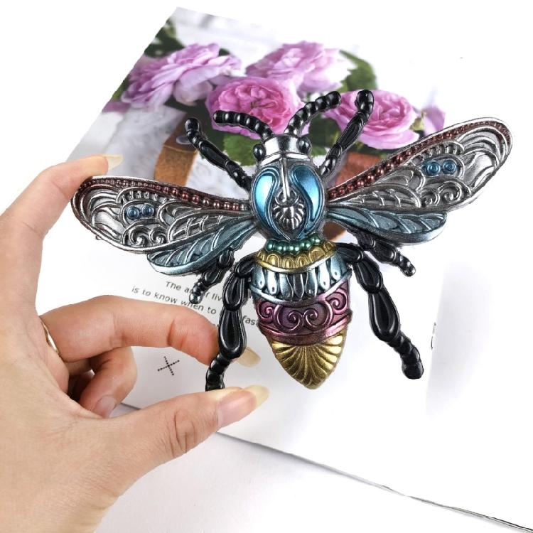 Semi-stereoscopic Large Bees Silicone Mold for DIY Keychain Epoxy Resin Jewelry