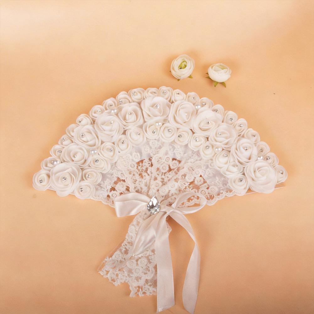 Lace Wedding Fan Bridal Handheld Fan Western Style Creative Decoration Bride Wedding Accessories Home Decor Gift for Wedding