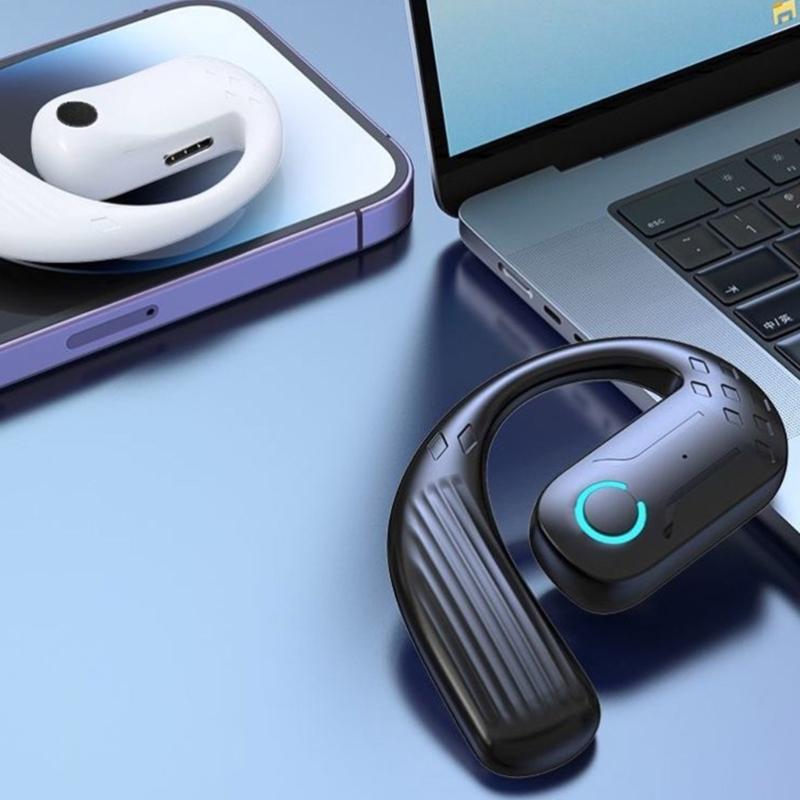 Single Ear Earpiece Wireless Business Headphones Earbuds Bluetooth-compatible Earphone Over Ear Buds Noise Reduction