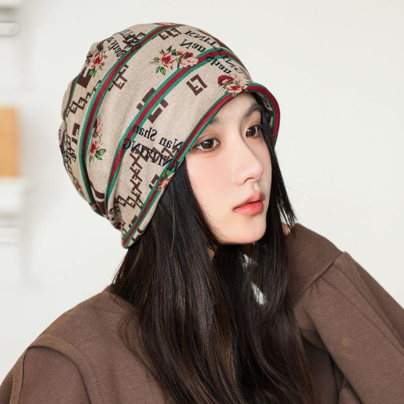 Large Cashmere Twist Hat Women's Autumn and Winter Changeable Scarf Warm Windproof Thickened Neck Cover